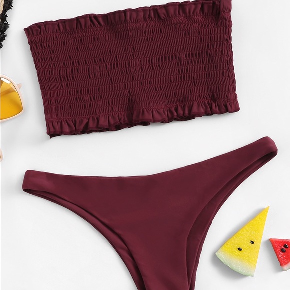 SHEIN Other - SHEIN Frill Bandeau Bikini BRAND NEW